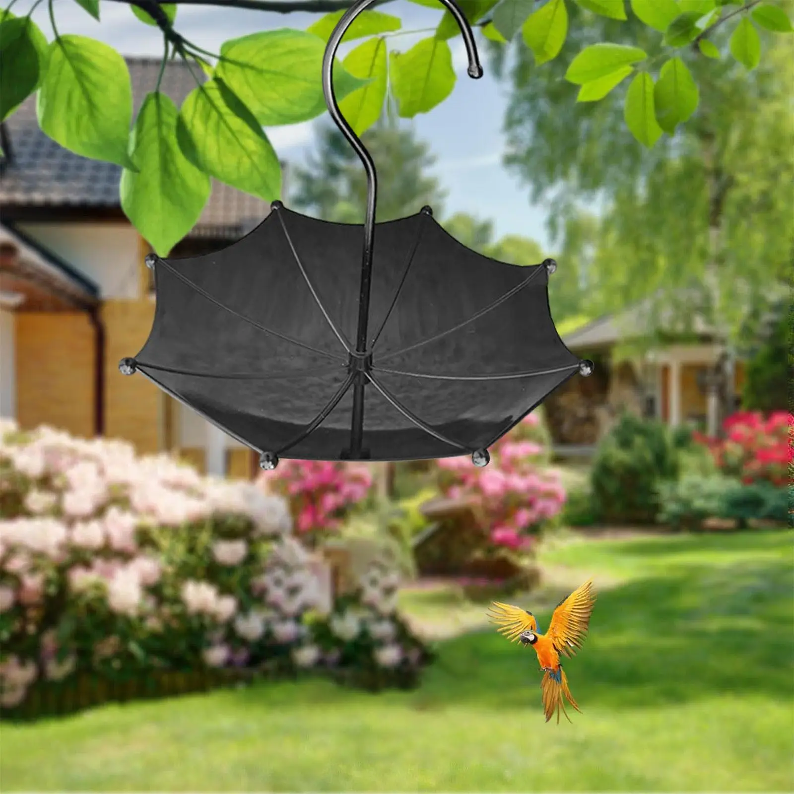 Paraguas comedero para pájaros, sombrilla para baño de pájaros para patio, observación de aves, regalo para patio trasero - imagen 4