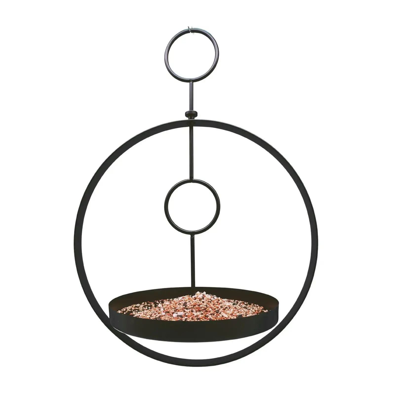 Comedero de arte del hierro para decoración de jardín, resistente, fácil instalación, baño de pájaros, herramienta de alimentación de comida para patio, inauguración de la casa - imagen 3