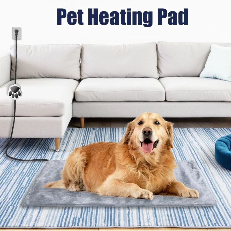 Almohadilla calefactora termostática para perros y gatos, nido para gatos, jaula para perros, almohadilla calefactora impermeable, manta eléctrica para mascotas, suministros para perros, 120V - imagen 3