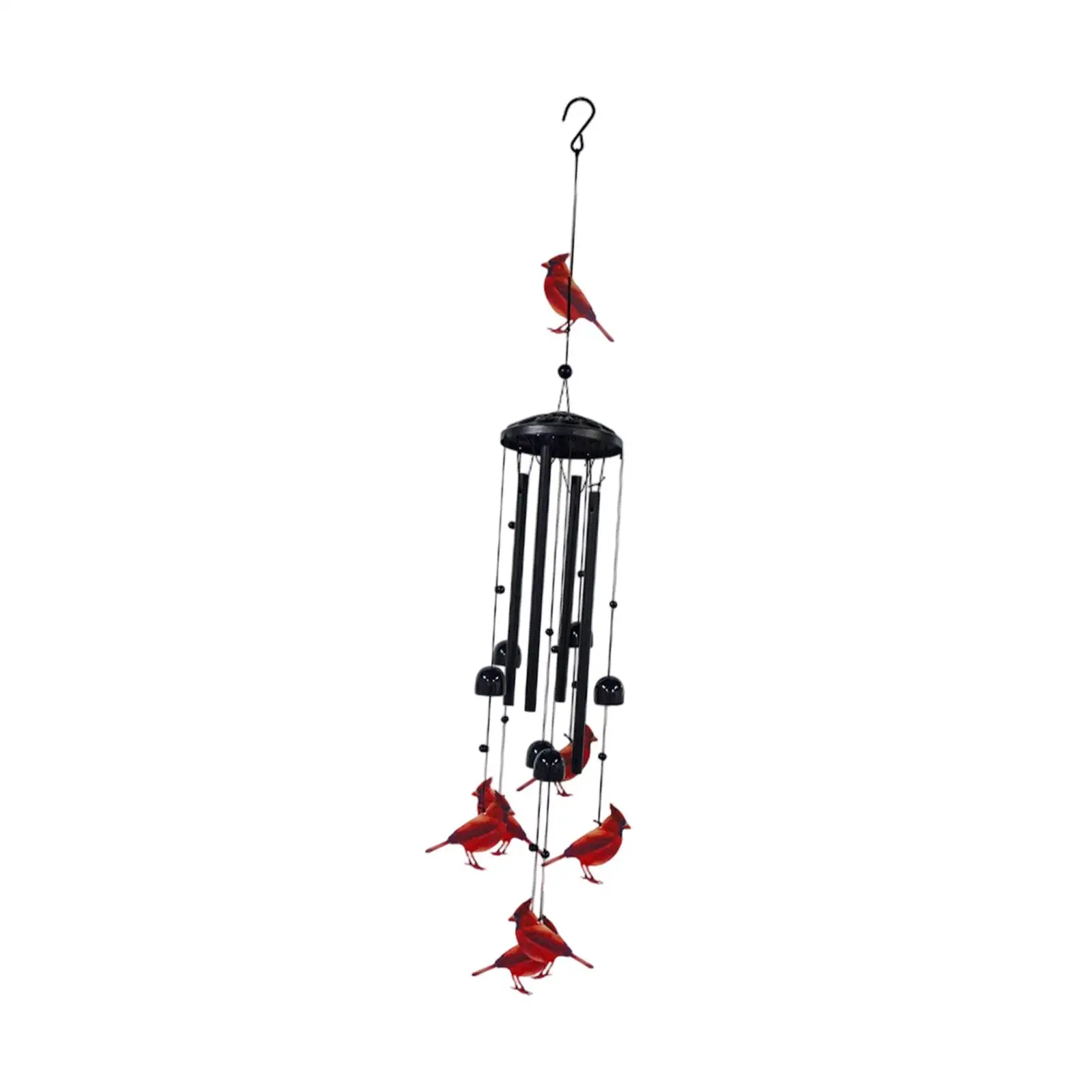 Cardinal Wind Chime Outdoor Housewarming Gift Sympathy Windchime Hanging Decoration for Courtyard Home Mom Grandma Women