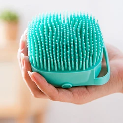 Cepillo de baño de silicona para perros y gatos - masaje y aseo