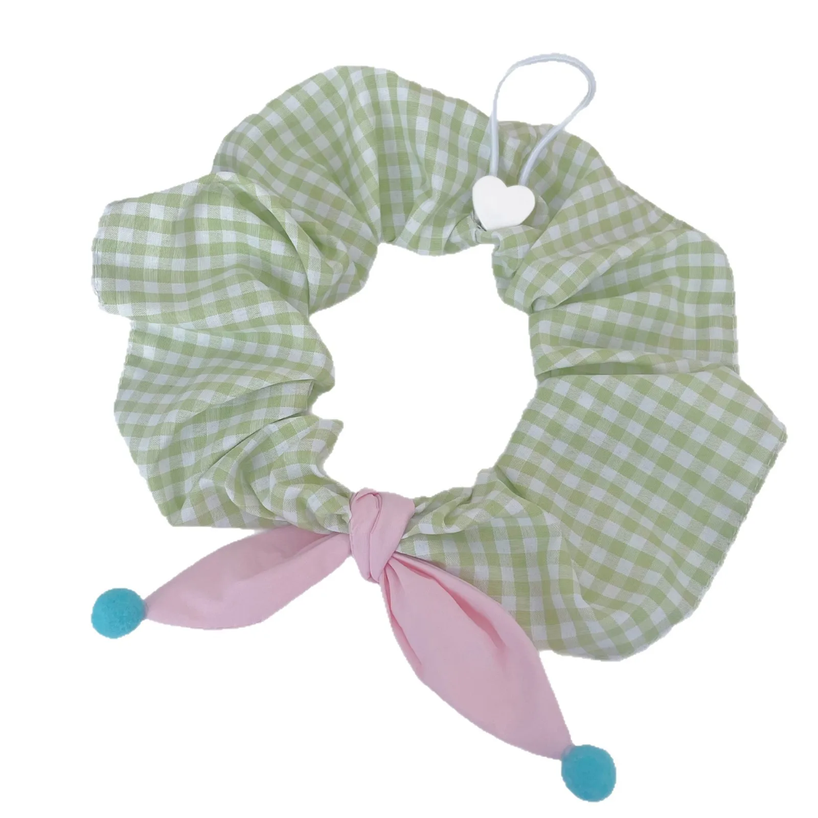 Las perros y gatos pueden usar dos collares de bolas de piel a cuadros, lindos perros pequeños y medianos pueden ajustar sus collares, accesorios para cachorros - imagen 5