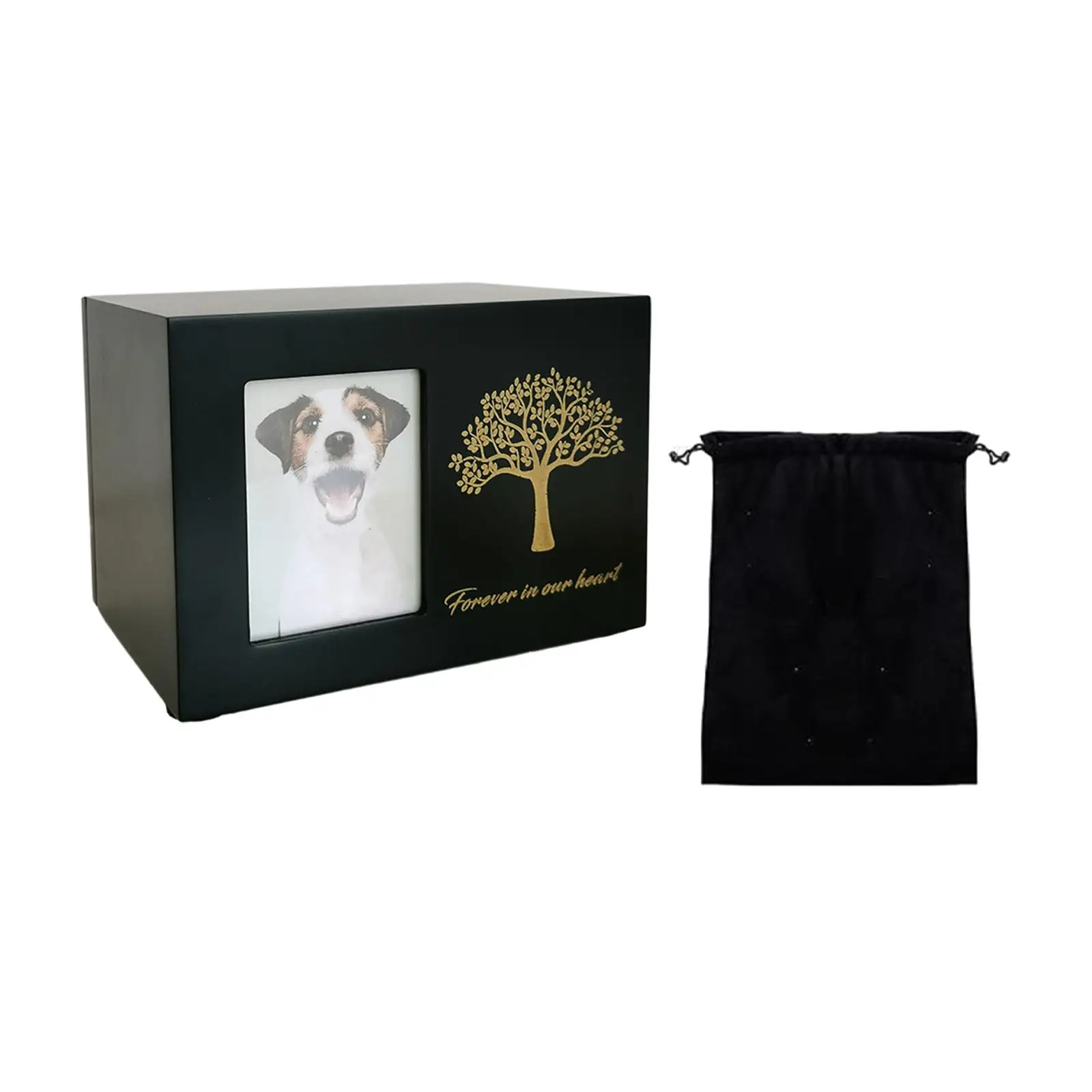 Urna de cremación de madera para mascotas, caja de recuerdos para cenizas de perros y gatos con marco de fotos, estuche de urna conmemorativo para perros, suministros para animales pequeños - imagen 5