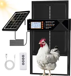 Puerta automática solar extra grande para gallinero