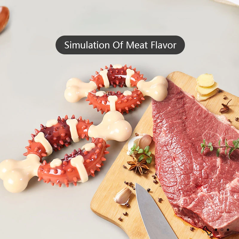 Anillo de juguete para mascotas, Limpieza de dientes, huesos, perros, diseño hueco, suministros para cachorros, juguete para masticar, aperitivos, comida, golosinas - imagen 3