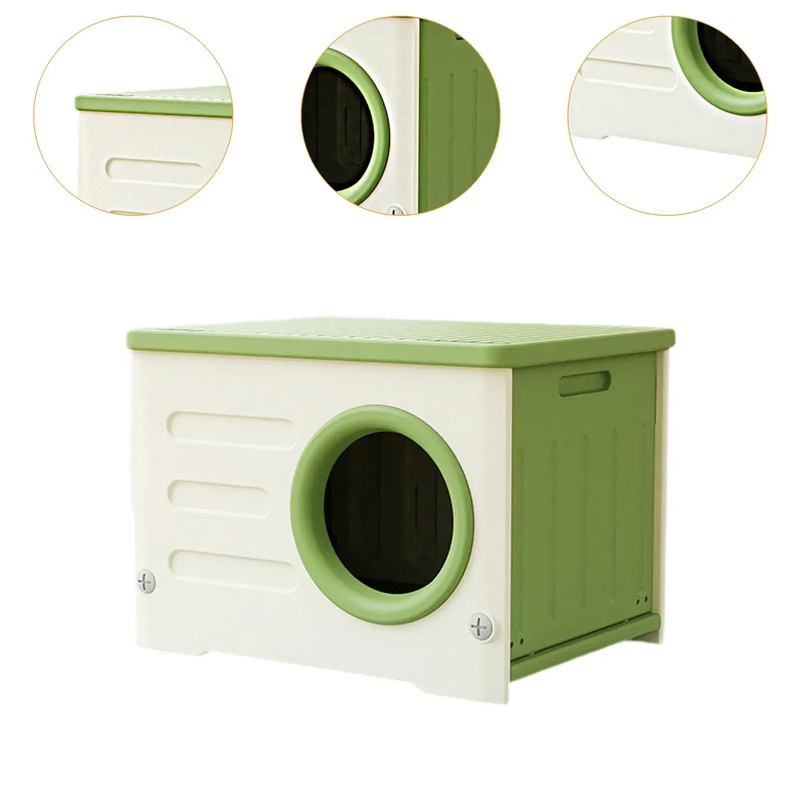 Dog Kennel, Feral Kitty House, Furniture Cave Habitats Hutch, Dog House Puppy Shelter for Small Dogs, Outdoor Indoor Puppy