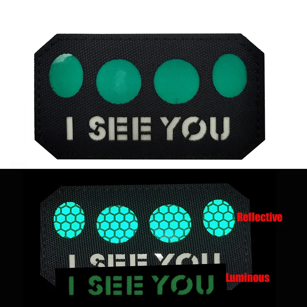 Parche reflectante para brazalete, accesorio táctico de adorno, reflectante, I SEE YOU IR - imagen 5