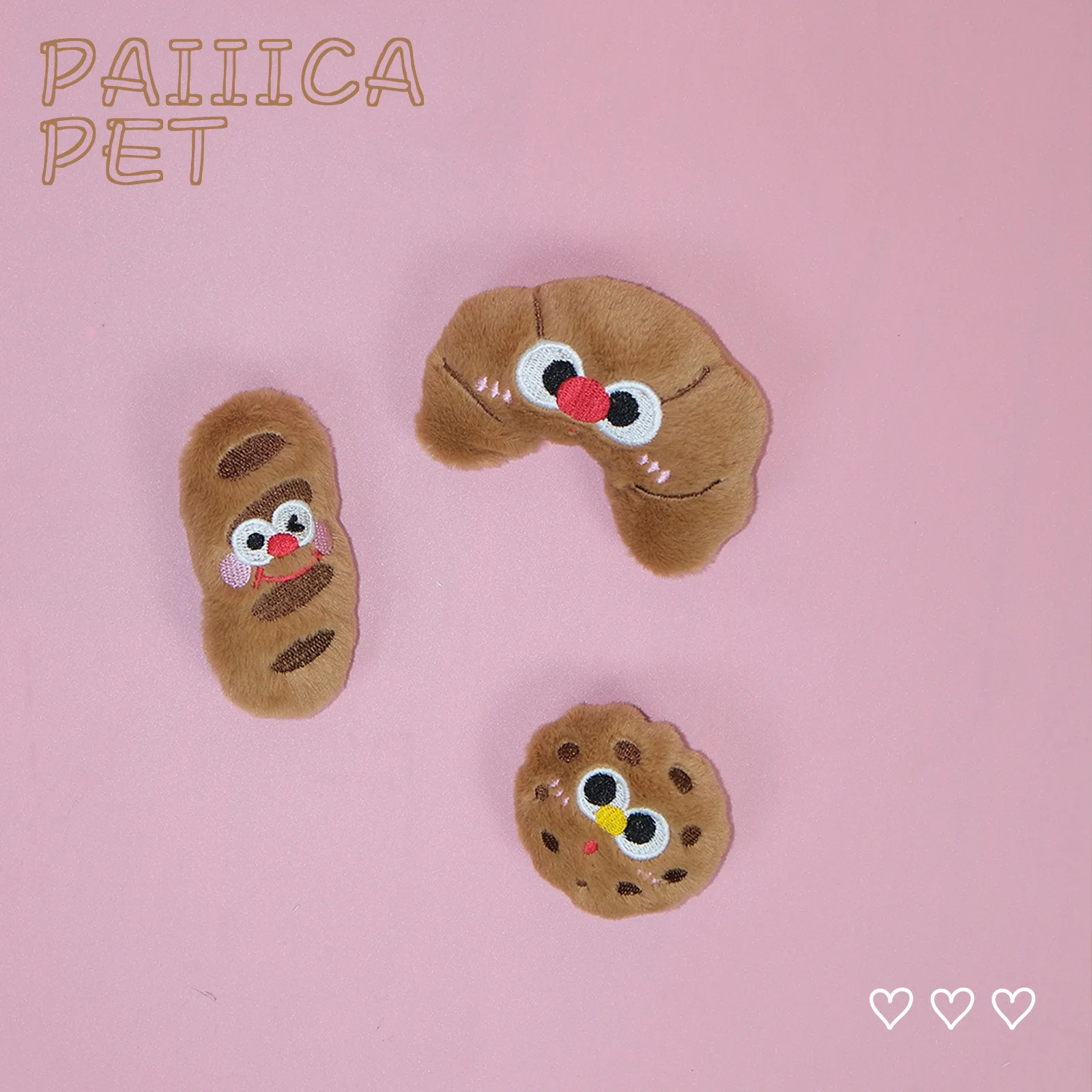 Juguete de peluche para perros, pan Croissant, perro pequeño, juguete para llamadas BB, rechinar los dientes para aliviar la abuela, sonido de felpa, suministros para mascotas - imagen 5
