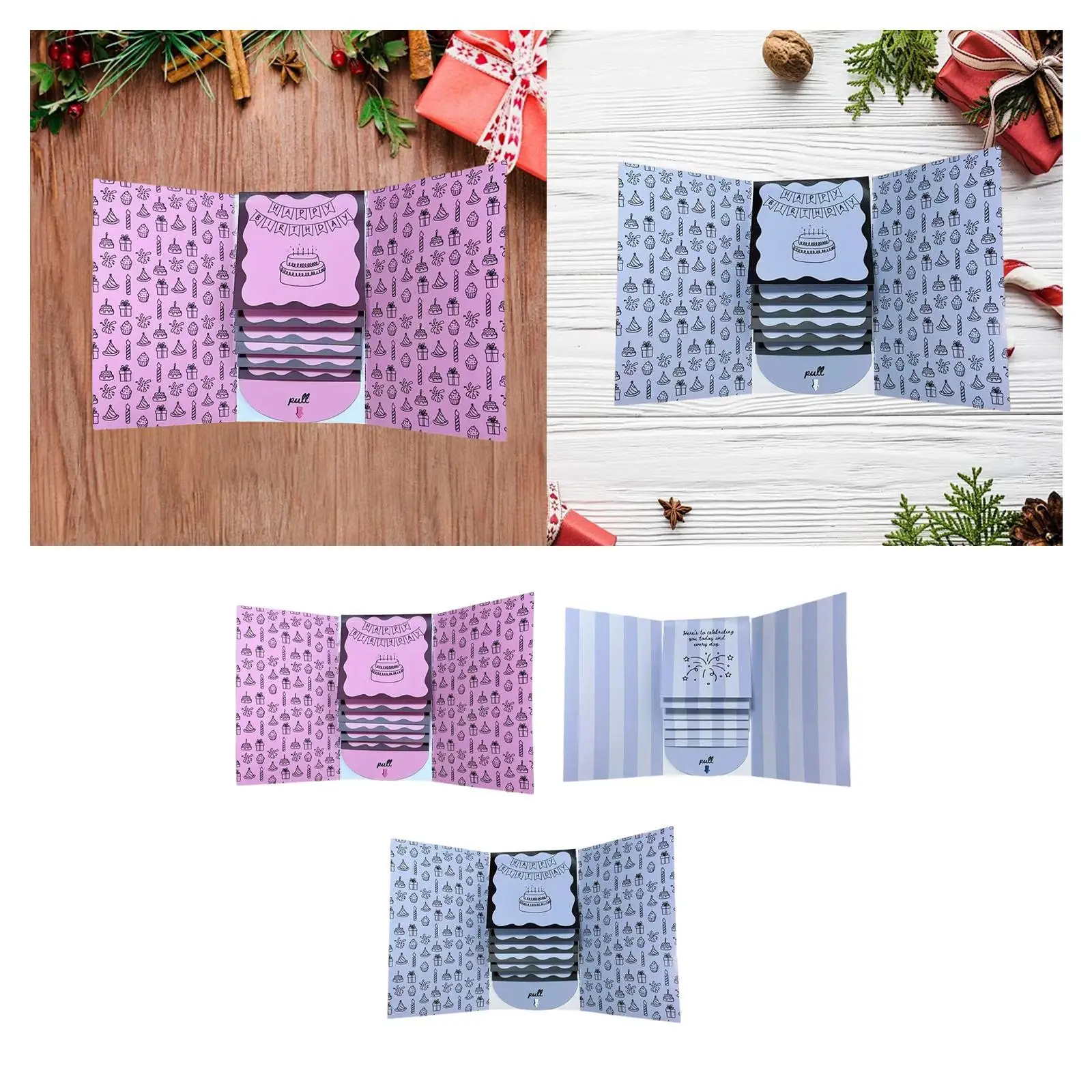 Libreto de tarjetas de regalo en cascada, tarjetero de regalo, almacenamiento, tarjetero de bricolaje, libro - imagen 4