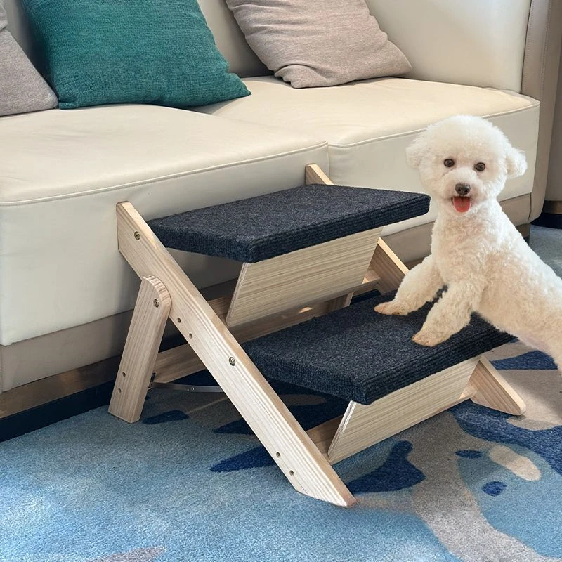 Escalera madera para gatos y perros, acceso a sofá o cama - imagen 4