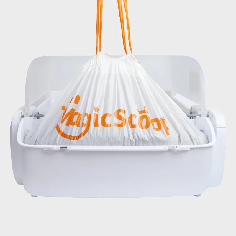 Bolsas de basura de 4 rodillos para caja de arena para gatos autolimpiante MagicScoop, bolsas con forro automático para caja de arena, bolsas de basura con revestimiento de repuesto - imagen 5