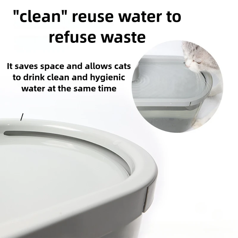 Dispensador de agua inalámbrico para mascotas, fuente de agua con detección inteligente para mascotas, filtración de circulación automática, suministros para bebederos para gatos, 2200ML - imagen 4