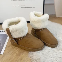 Botas de nieve mujer con suela antideslizante y forro polar cálido