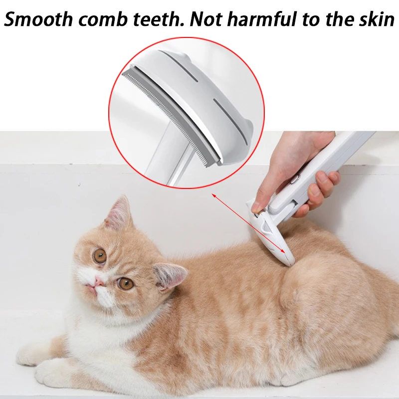 Peine anudado de pelo de gato, cepillo para el cuidado, peine de aguja de acero inoxidable para mascotas, depilación de gatos, peines flotantes para perros, suministros para pelusas y gatitos - imagen 4