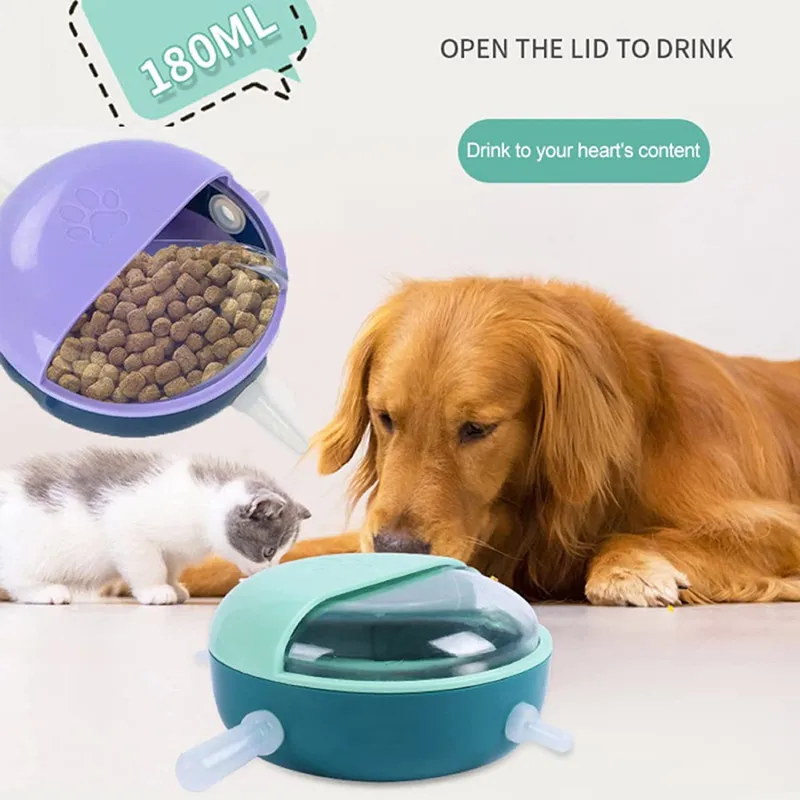 Juegos de comedero de leche para cachorros y gatitos, tazón de 180ml, 5 tetinas, estación de enfermería de simulación de silicona, dispensador de comida para gatos, accesorios para mascotas recién nacidas - imagen 2