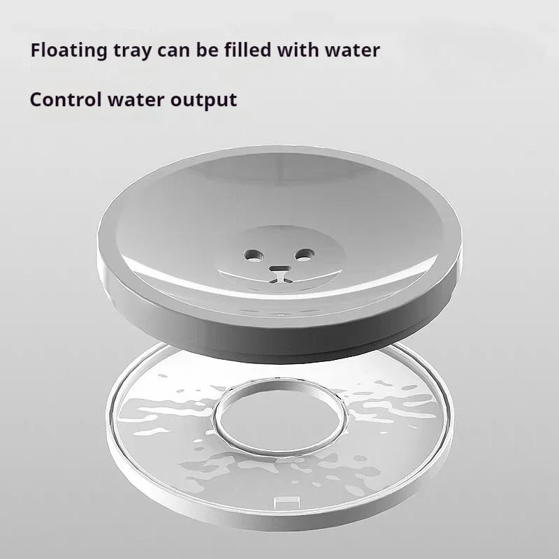 OUZEY Floating Non-Wetting Mouth Pet Dog Cat Bowl Anti-Choking Anti-Knockover Pet Water Dispenser Large Capacity Cat Dog Drinker - imagen 3