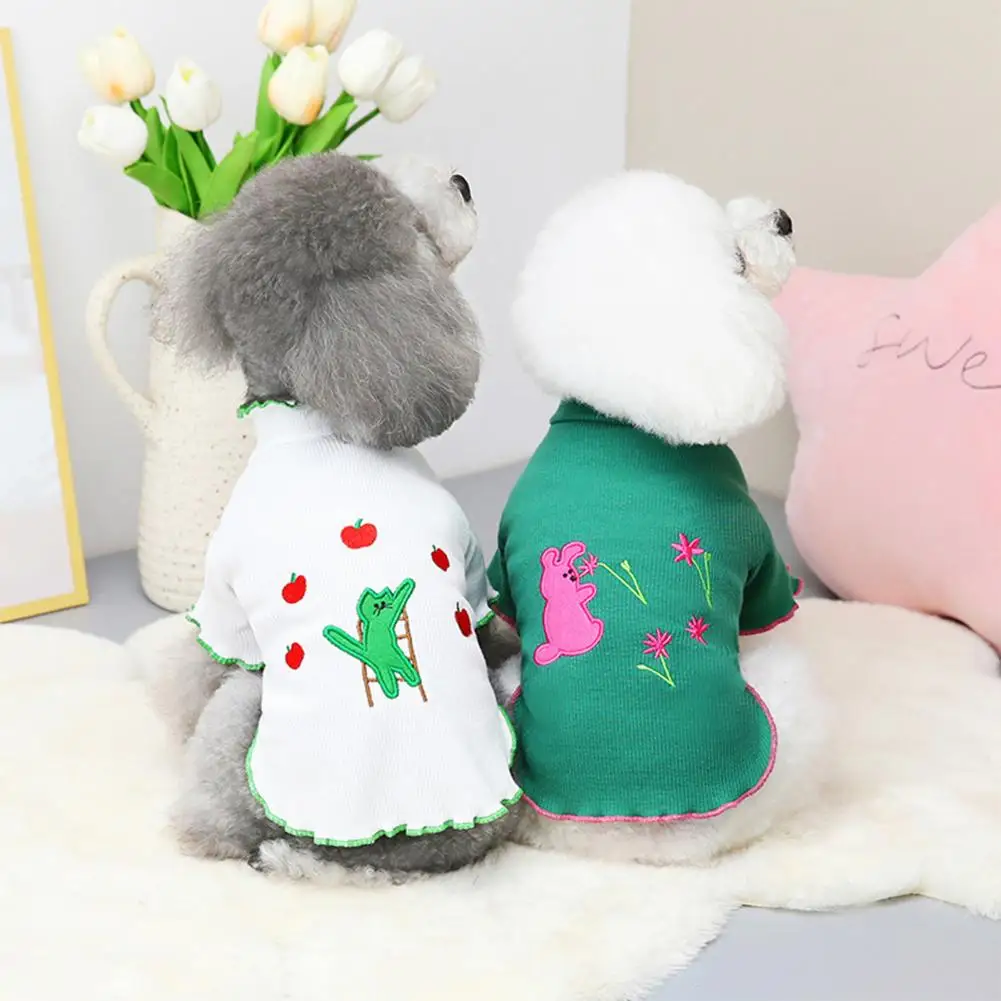 Camiseta con estampado de dibujos animados para perro, disfraz de cachorro de manga corta, dos patas, ropa para el hogar - imagen 2