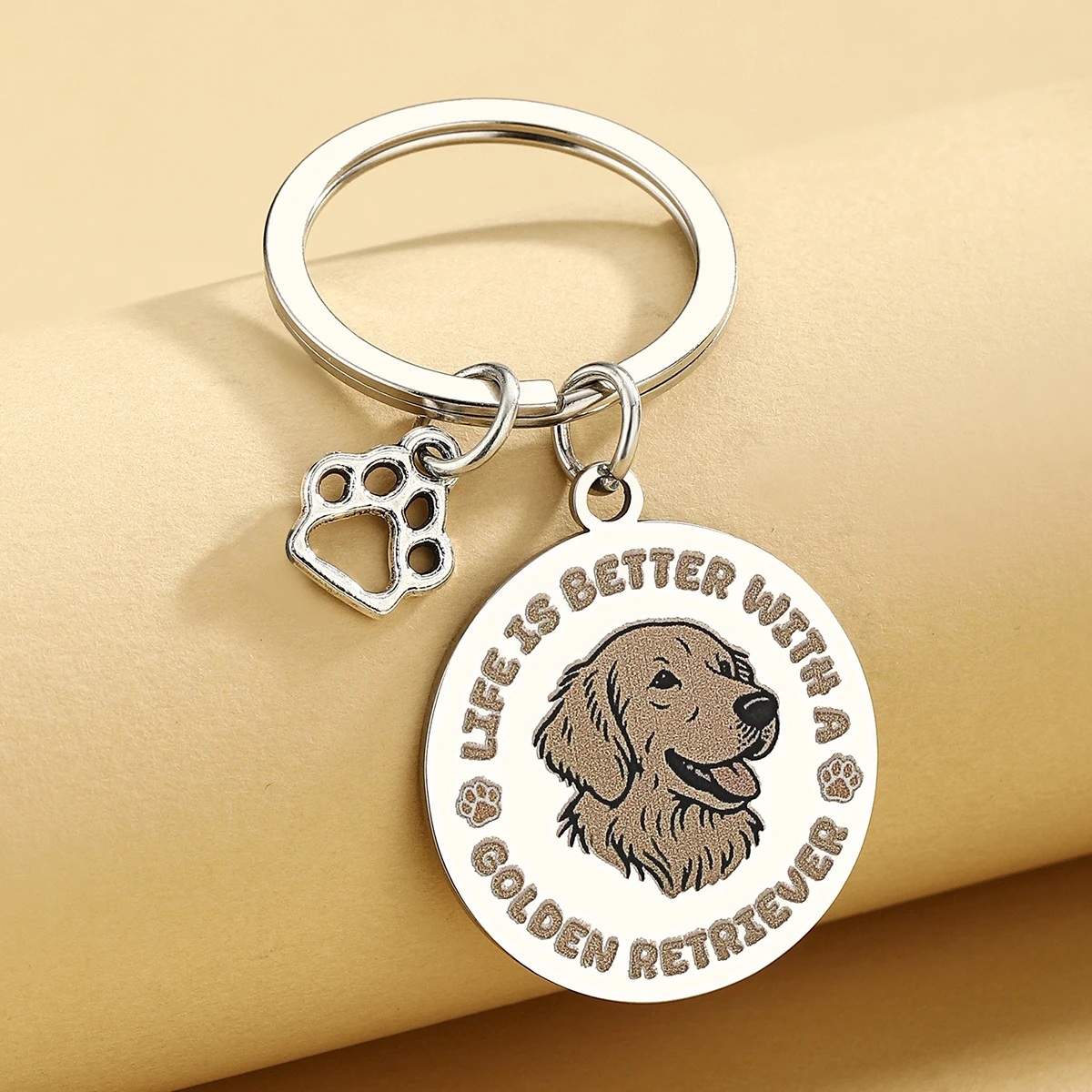 Regalos de Golden Retriever, llavero de Golden Retriever para mujeres y hombres, regalos para amantes de los perros, perros, mamá, papá, decoración navideña ﻿