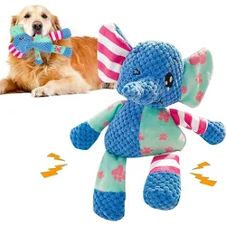 Juguete elefante con sonido para perros – Felpa resistente a mordeduras