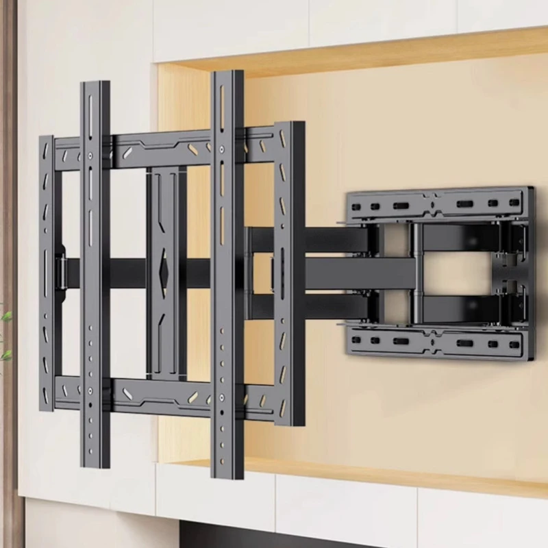 Soporte de pared para TV de movimiento completo para pantallas de 32-80 pulgadas: brazo articulado resistente con capacidad para 80 kg máx. VESA 650 x 600 mm, se adapta al LCD LED OLED - imagen 5