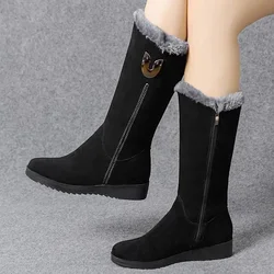 Botas de invierno para perros con forro polar y cremallera lateral