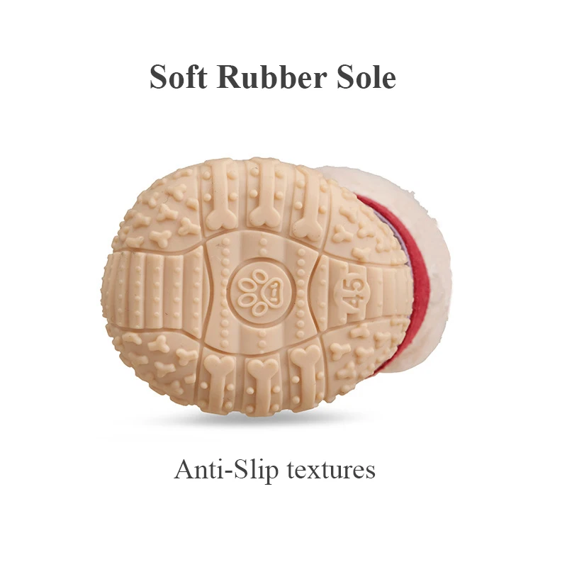 Zapatos de invierno para perros, botines de nieve de gamuza repelente al agua para perros pequeños, forro polar grueso, botas de nieve cálidas para perros, antideslizantes ajustables - imagen 3