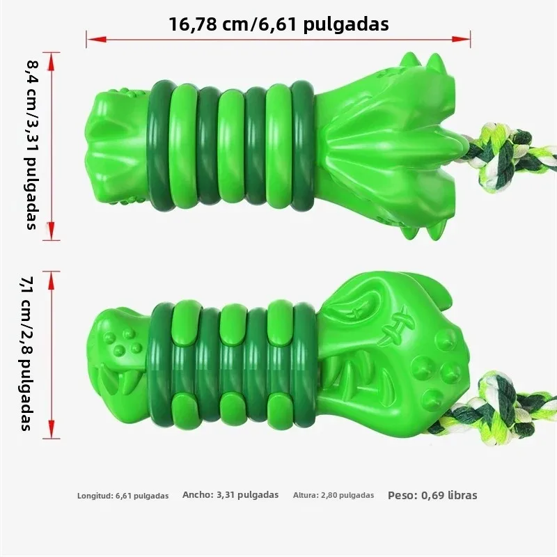 Juguetes para perros para masticadores agresivos, raza grande, casi indestructible, resistente, de larga duración, interactivo, chirriante, juguete para masticar para mascotas - imagen 2