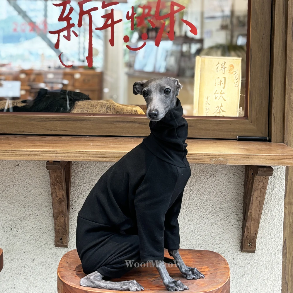 Ropa de cuatro patas de galgo italiano, ropa para perros de Color puro, elástica, suave y cómoda, Multicolor, a la moda - imagen 3