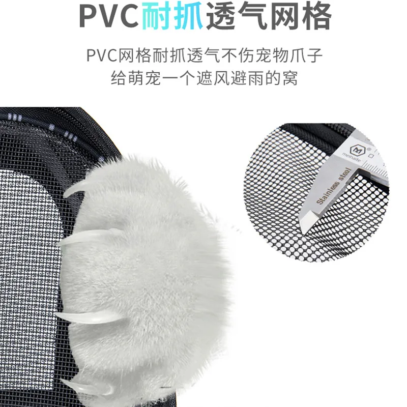 Mochila transportín transpirable para gato – Gran capacidad - imagen 3