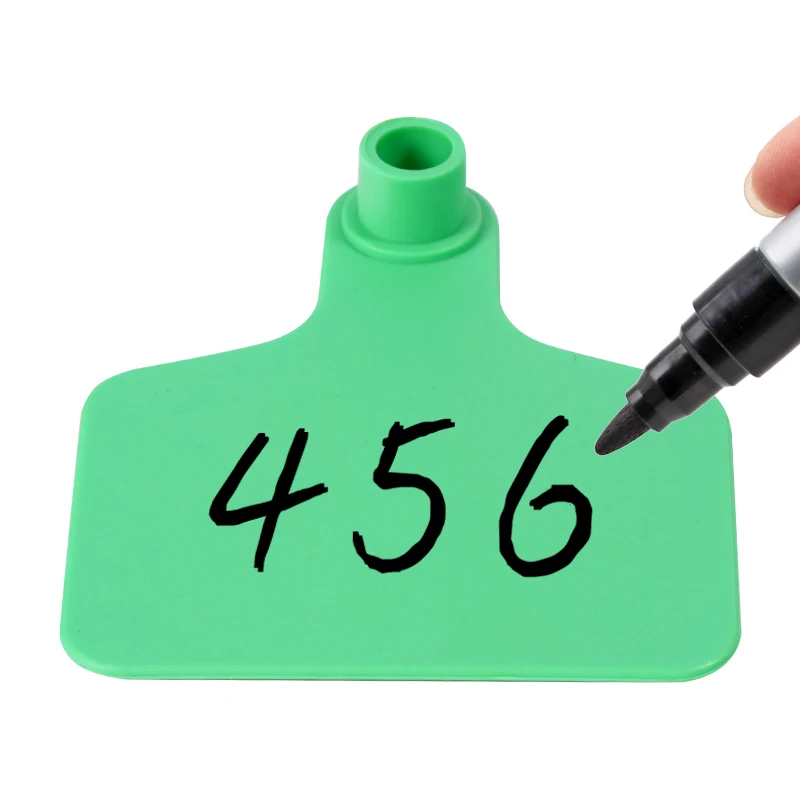 Paquete de 100 etiquetas para oreja de identificación de animales, sin palabra, etiqueta para oreja de becerro, aplicable a cerdos, ganado, ovejas, herramientas de alimentación de animales de granja, 75mm x 60mm - imagen 5