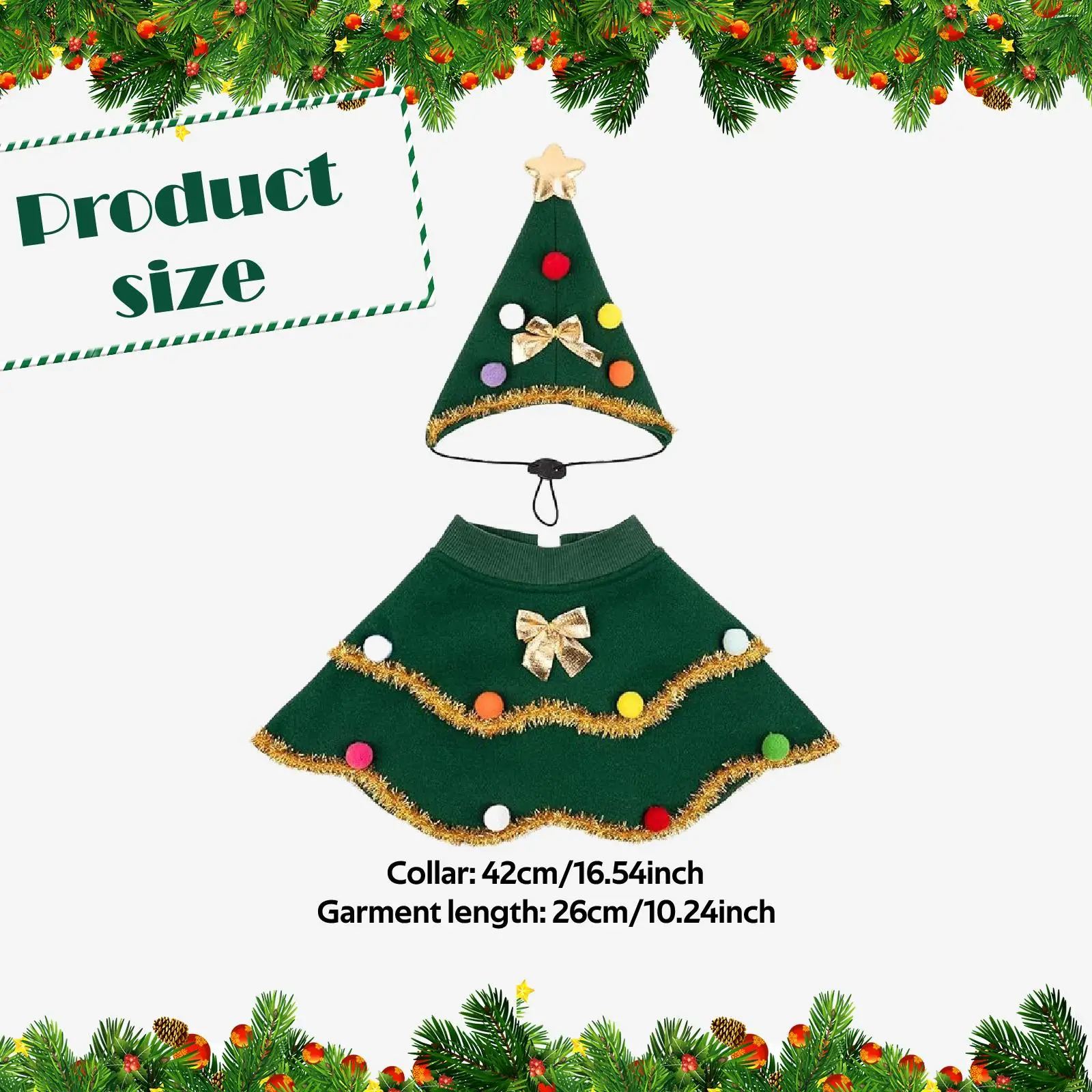 Christmas Dog Costume Hat with Cloak Puppy Cosplay Accessories Garment Cat Outfit Pet Clothes for Park Trip Boy Girl New Year Christmas Dog Costume Hat with Cloak Puppy Cosplay Accessories Garment Cat Outfit Pet Clothes for Park Trip Boy Girl New Year