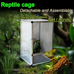 Jaula transparente para reptiles - hábitat grande para lagartos