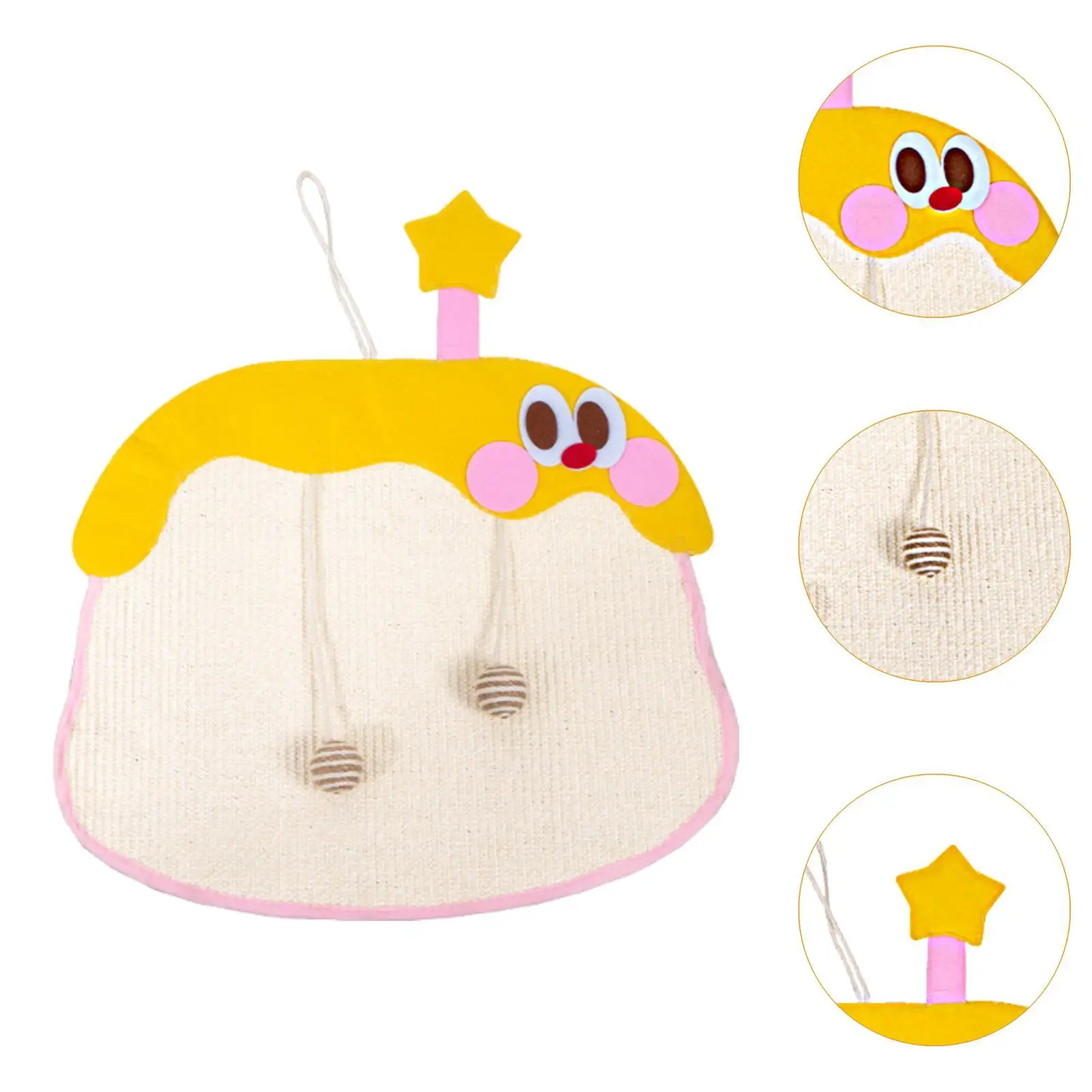 Hanging Cat Scratcher Toy Versatile Portable Non Slip Felt Cloth Sisal Pet Accessory Rug Sleeping Scratching Pad Wall Mounted