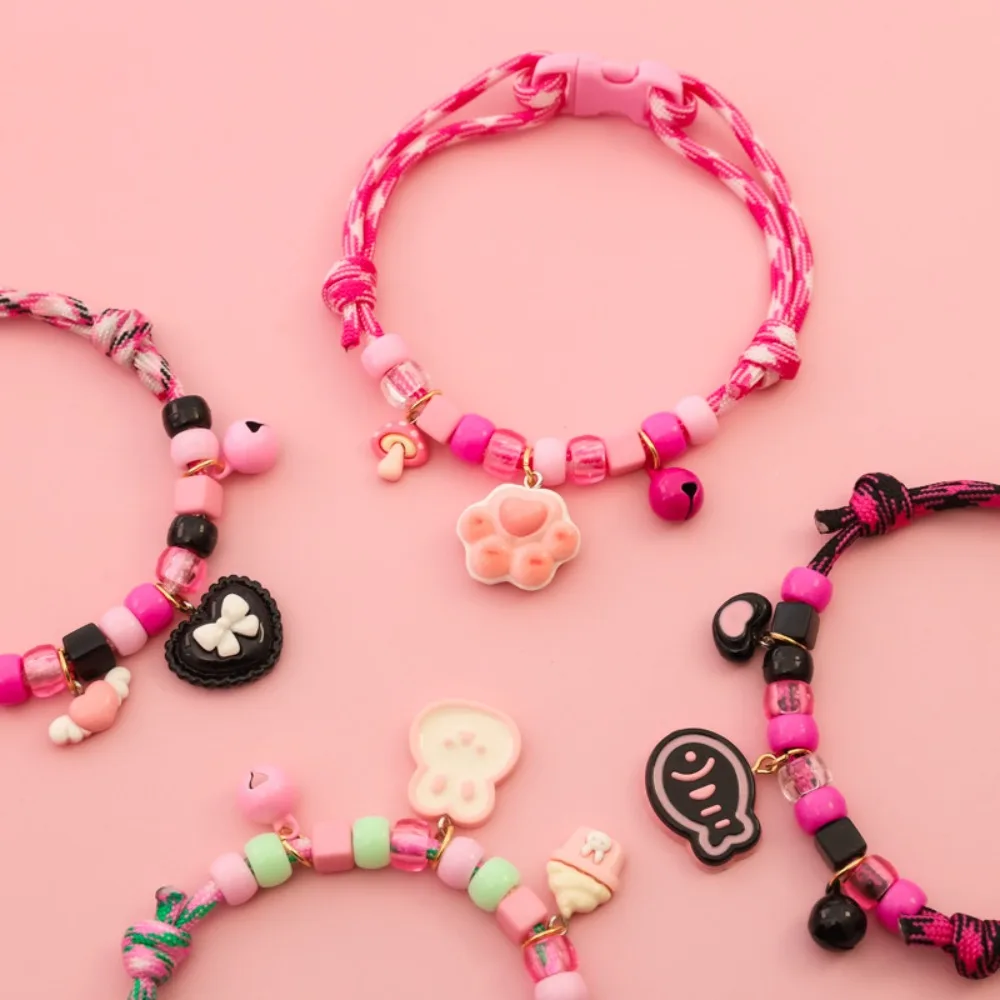 Collar ajustable con charms para gatos y perros – Fresas y corazones - imagen 4