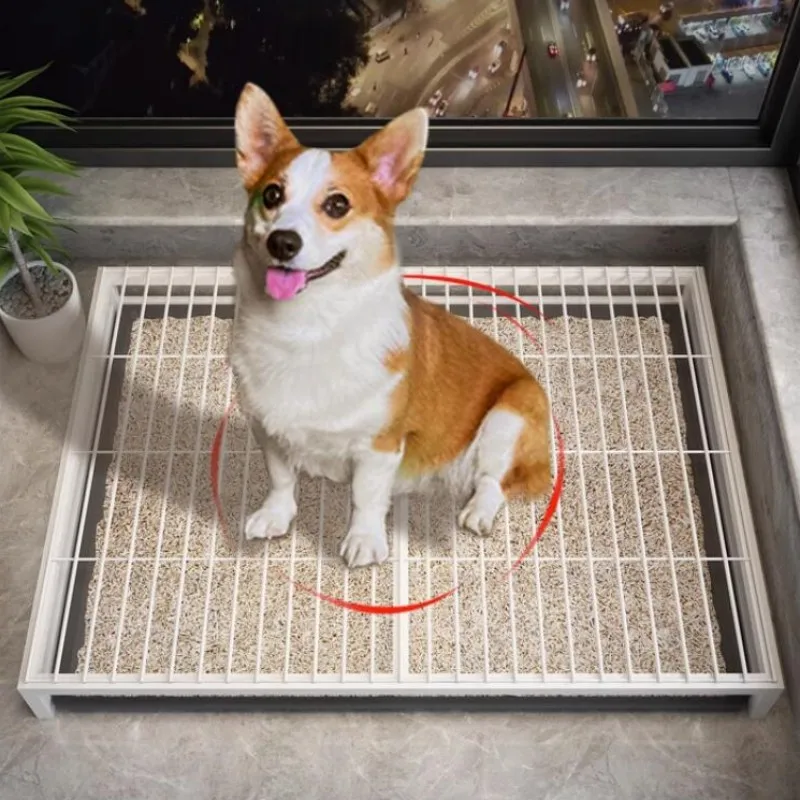 Caja de arena de acero inoxidable para perros, inodoro lavable para entrenamiento de cachorros, Herramientas de limpieza, suministros para mascotas - imagen 4