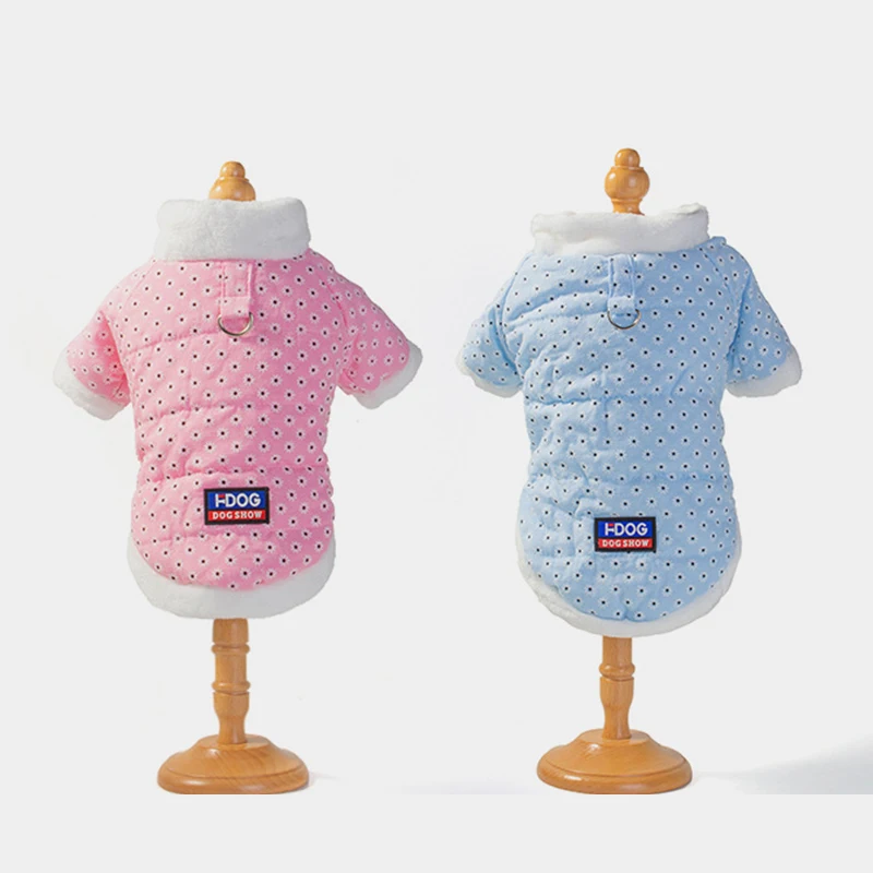 Abrigo para perros, ropa de Margarita pequeña a la moda y cómoda, además de ropa cálida de invierno gruesa de terciopelo para perros