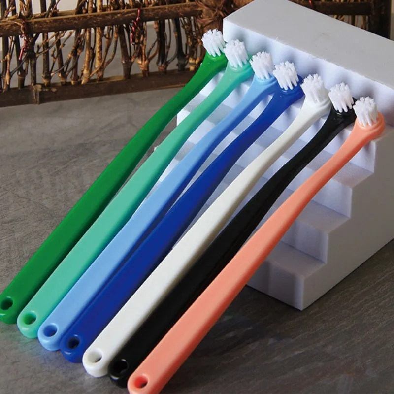 Cepillo de dientes para perros, cepillo de dientes para mascotas de cabeza pequeña, juego de 2 piezas, limpieza de dientes para perros, cuidado bucal, cepillos de dientes para cachorros, traje de cepillo de dientes para gatos con mango largo - imagen 3