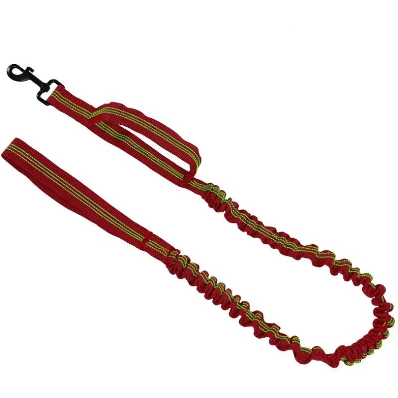 Correa de doble Mango para perro, cadena reflectante retráctil, elástica de nailon para Andador de mascotas - imagen 3