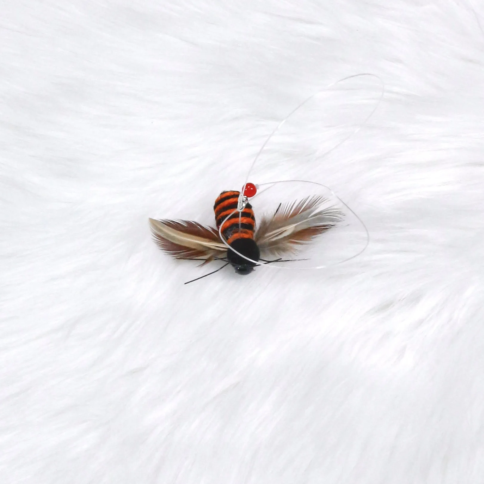 1 ud./2 uds. Cuerda de cáñamo naranja abeja gato palo de burla cabeza de repuesto juguete para mascotas - imagen 3