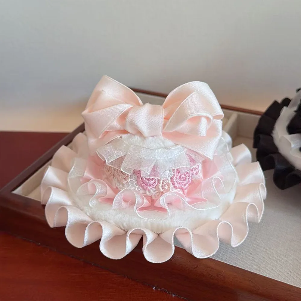 Accesorios para gatos y perros: sombrero copa rosa, diadema encaje - imagen 3