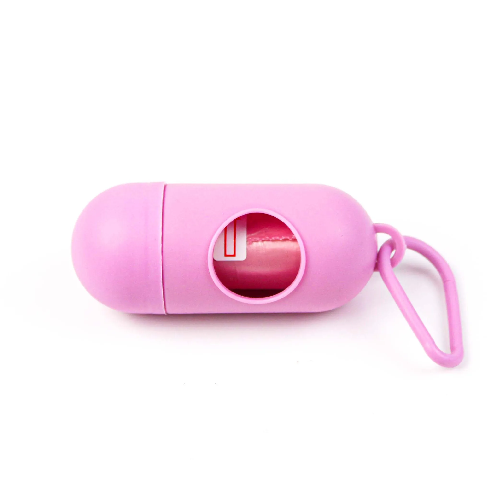 Un paraguas rosa con un mango blanco