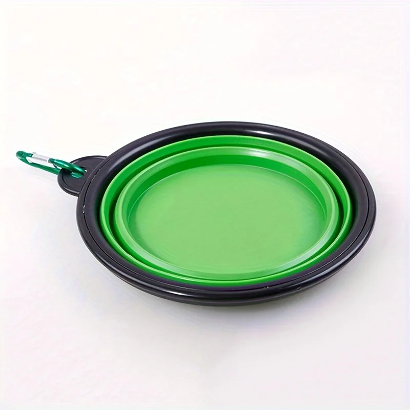 Cuenco plegable con marco negro de 350ML con llavero, cuenco para mascotas, cuenco de viaje portátil, práctico cuenco para gatos, cuenco plegable no fácil de deformar - imagen 5