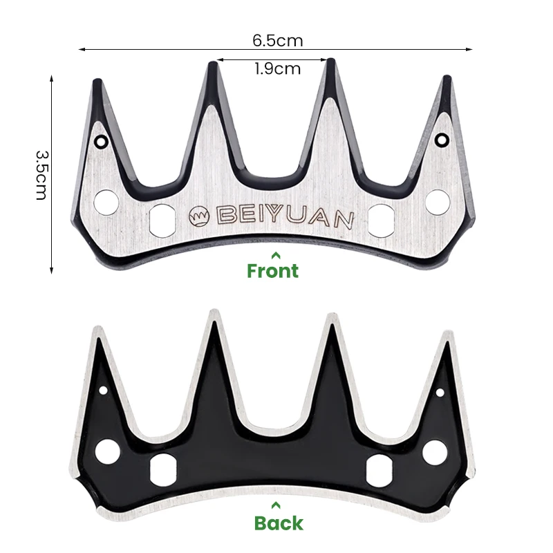 BEIYUAN-tijeras para ovejas con hoja de 4 dientes, cortador de peine convexo, cortadora para ovejas, tijeras, 1/2/4 Uds. - imagen 5