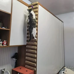 Escalera de sisal para gatos – Rascador de pared para trepar y rascar