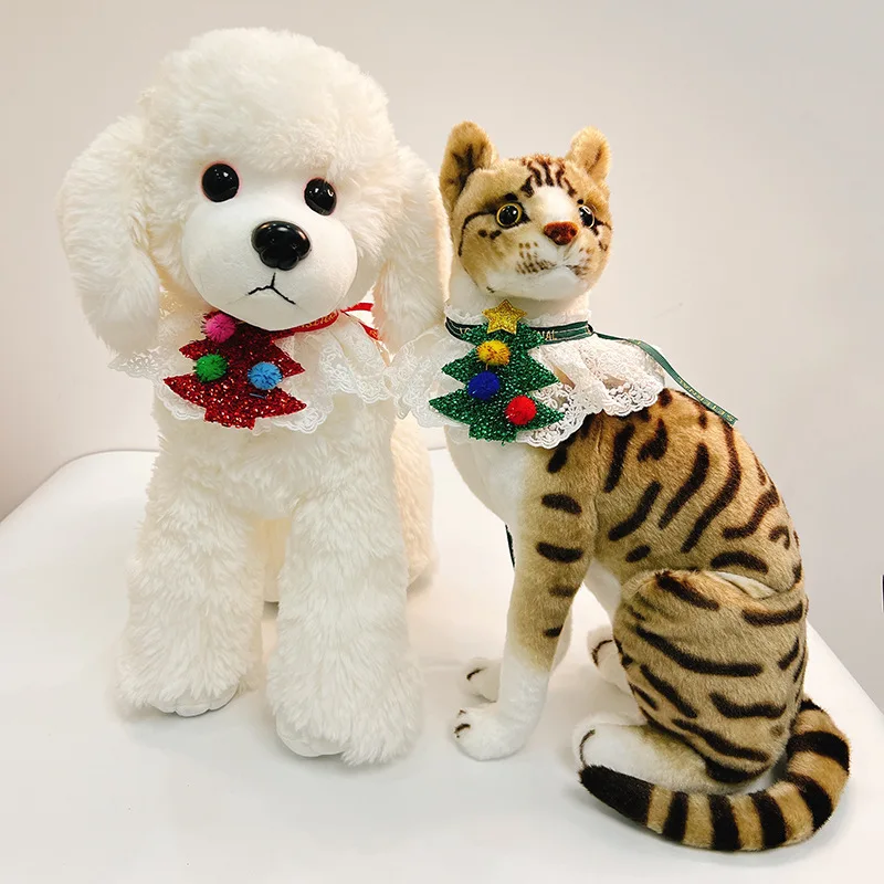 Collar navideño para mascotas, Collar decorativo para gatos, babero para perros, toalla para babas, collares de Papá Noel para árbol de Navidad, accesorios para perros pequeños - imagen 4