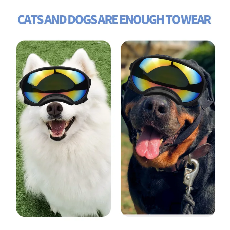 Suministros para mascotas, perros medianos y grandes, geniales, impermeables, a prueba de viento, a prueba de nieve, gafas de sol UV, gafas tácticas militares para perros - imagen 2