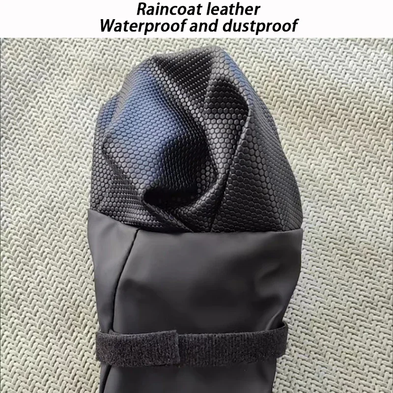 Zapatos impermeables para perros al aire libre, zapatos antideslizantes para caminar de razas grandes, Protector de lluvia, botas a prueba de polvo, suministro de cubierta suave pequeña para perros - imagen 5