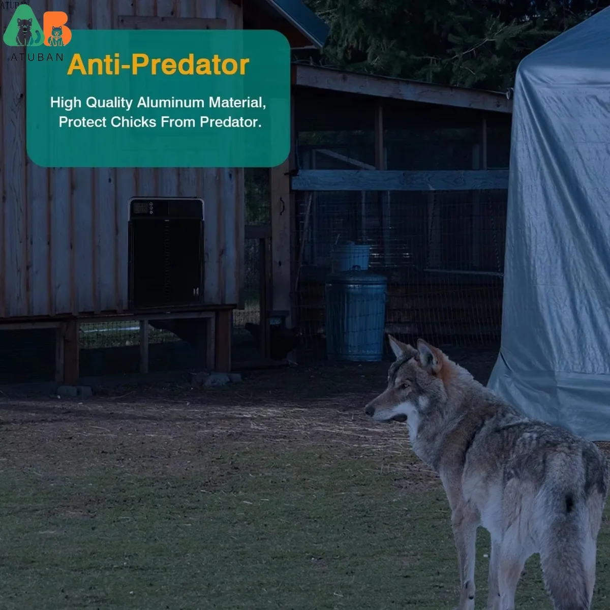 Instalación puerta gallinero