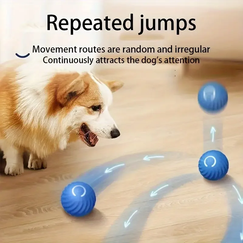 Pelota de rebote inteligente para perros, juguete eléctrico automático para gatitos, automóvil, entrenamiento de mascotas, Interactiv para perros y gatos - imagen 2