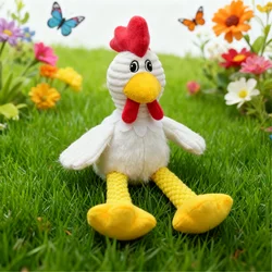 Juguete pollo con sonido para perros resistente e indestructible